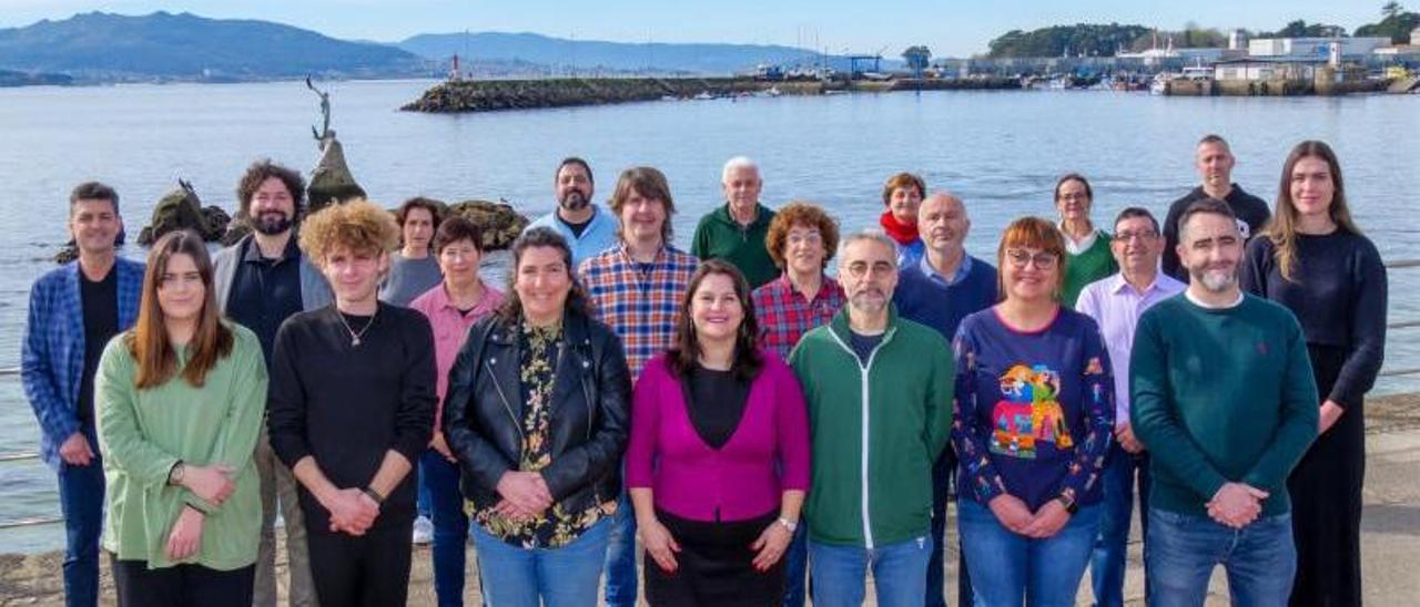 Miembros de la candidatura del BNG a las elecciones municipales del 28 de mayo en Cangas.   | // DIEGO SEIXO