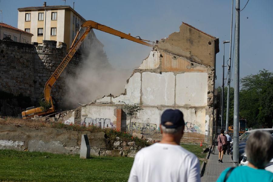 Derribo para liberar la muralla en Zamora