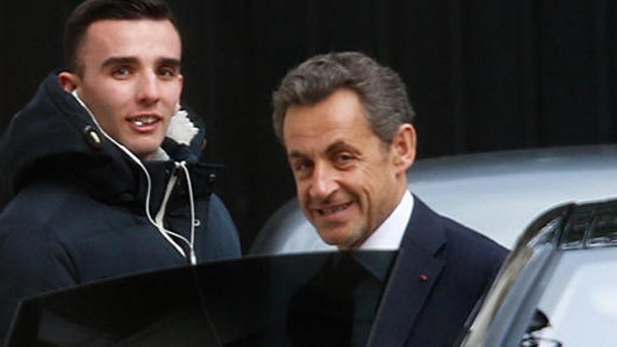 Nicolas Sarkozy, este lunes en París.