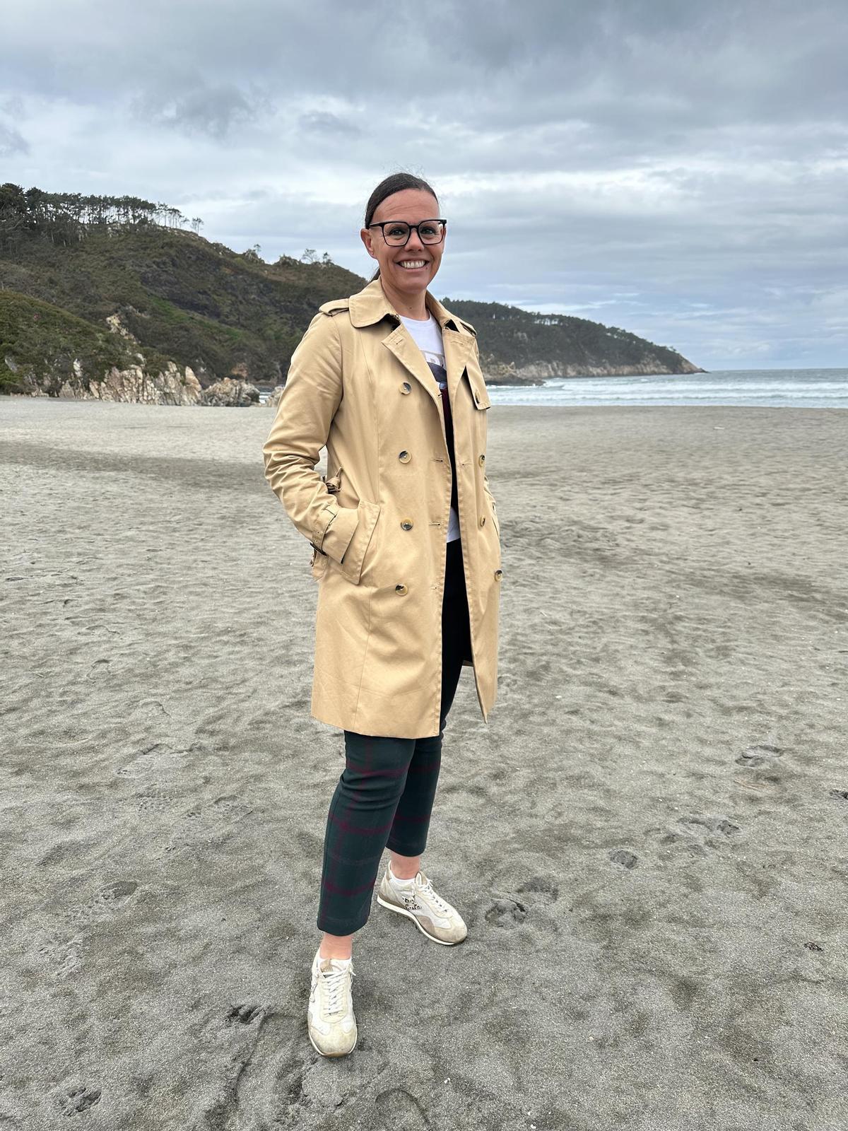 María Berdasco, en el arenal donde se realizó la entrevista.