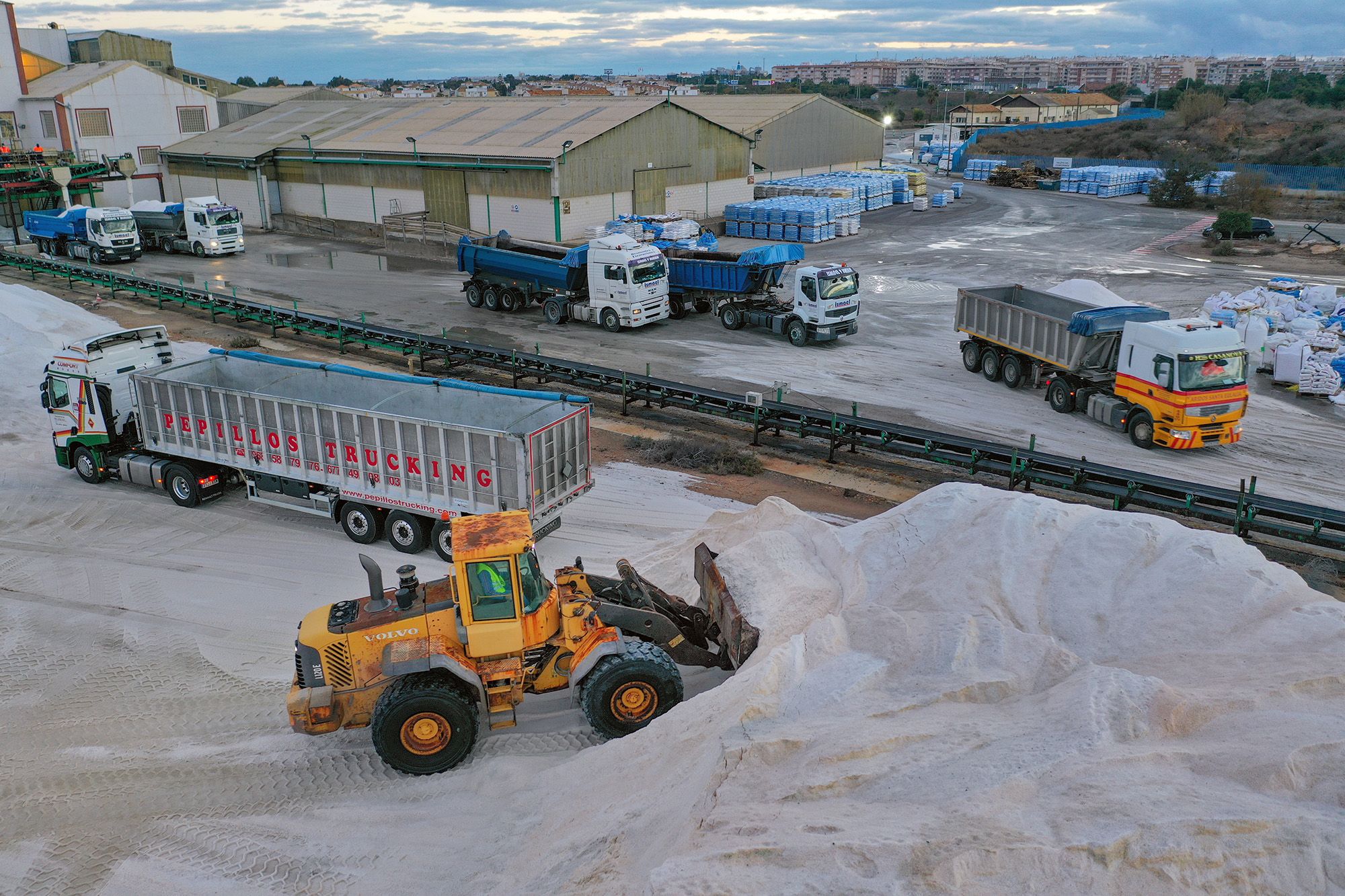 Carga de 3.500 toneladas de sal de las salinas de Torrevieja con destino a Madrid