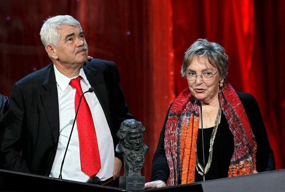 L’expresident de la Generalitat Pasqual Maragall i la seva dona, Diana Garrigosa.
