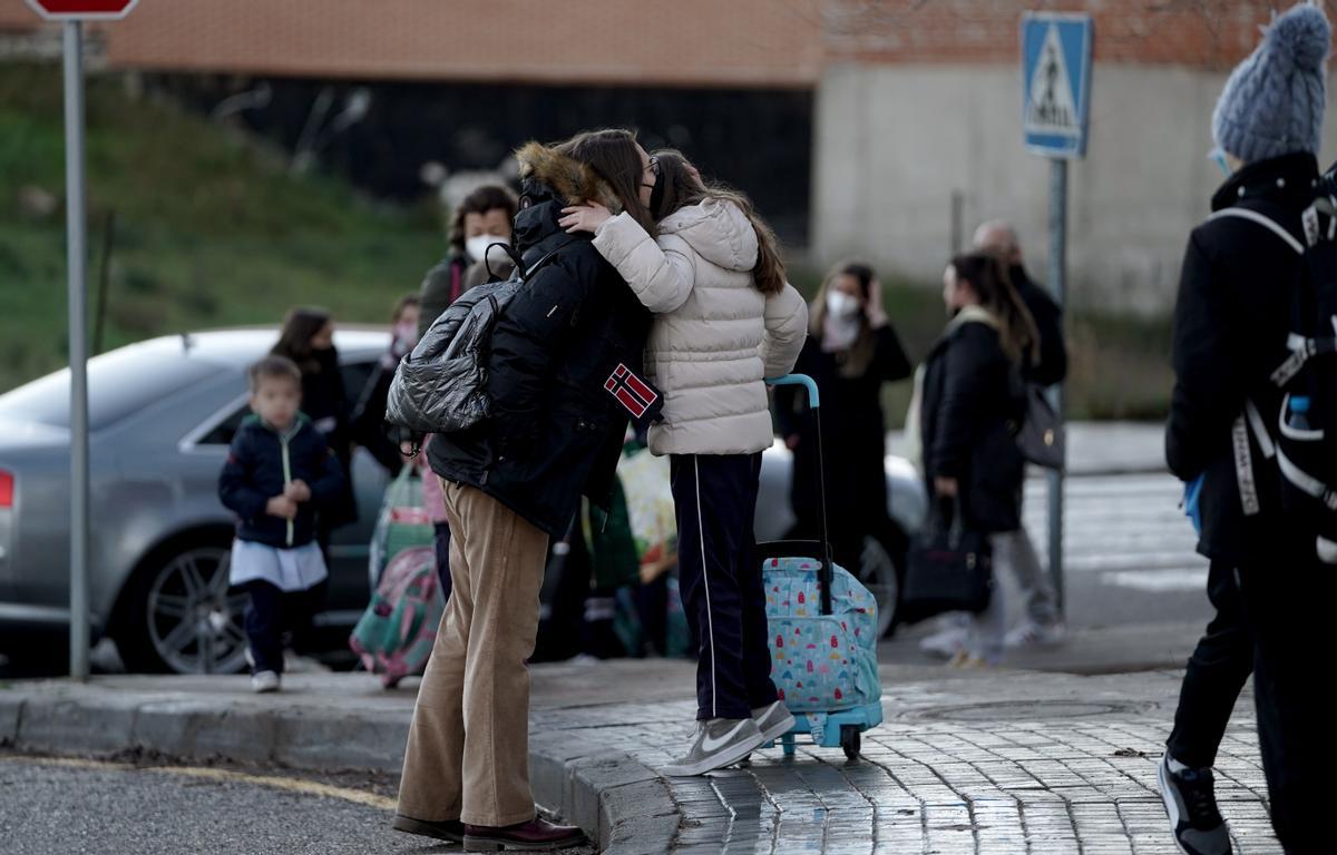 Inicio del curso escolar después de las vacaciones de Navidad, en Madrid.