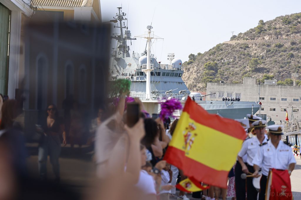 Llegada del buque Furor a Cartagena, en imágenes