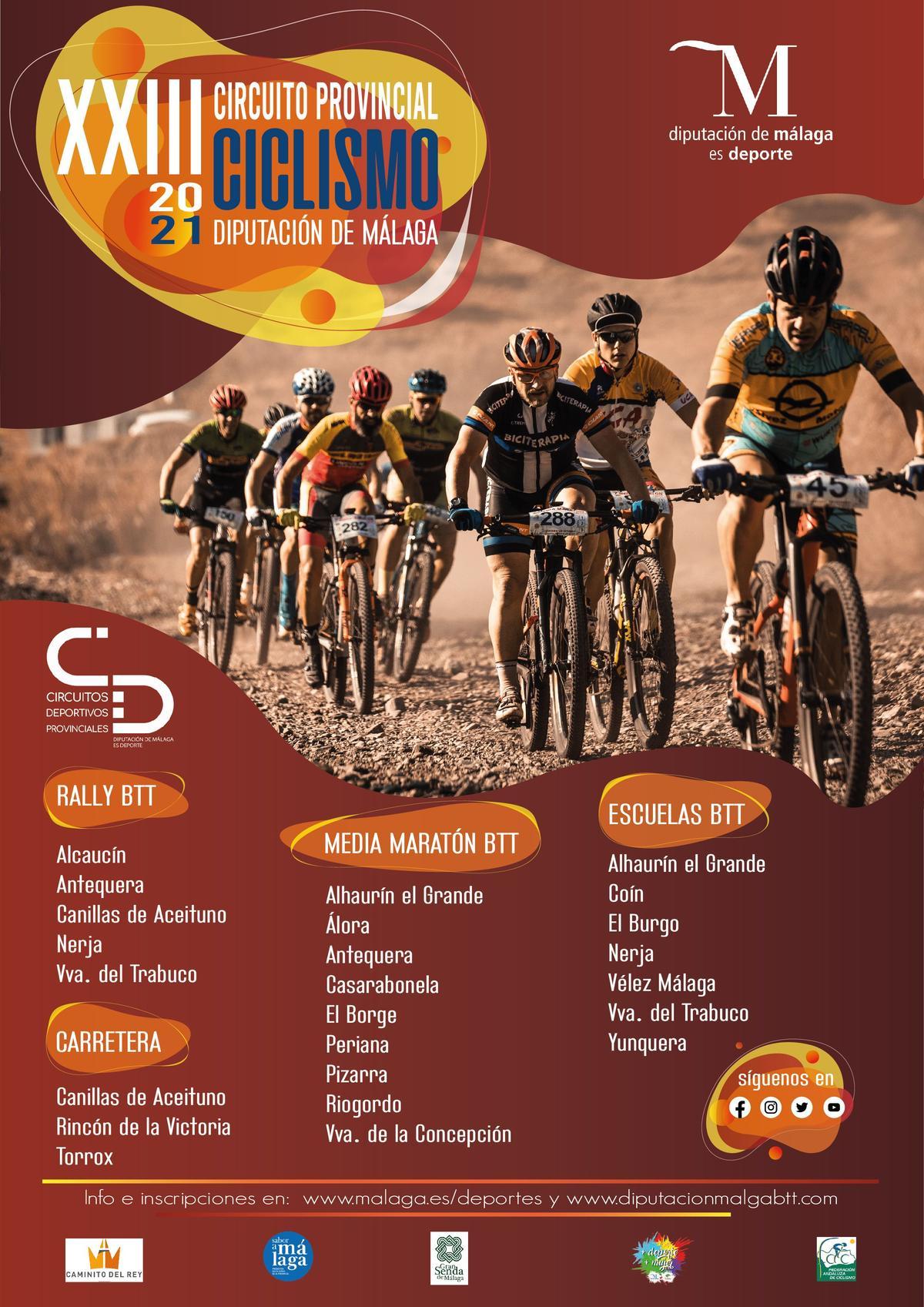 Cartel promocional de la 23ª edición del Circuito Provincial de Ciclismo.