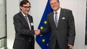 Salvador Illa marca perfil a Brussel·les com a alternativa al Govern en minoria de Pere Aragonès