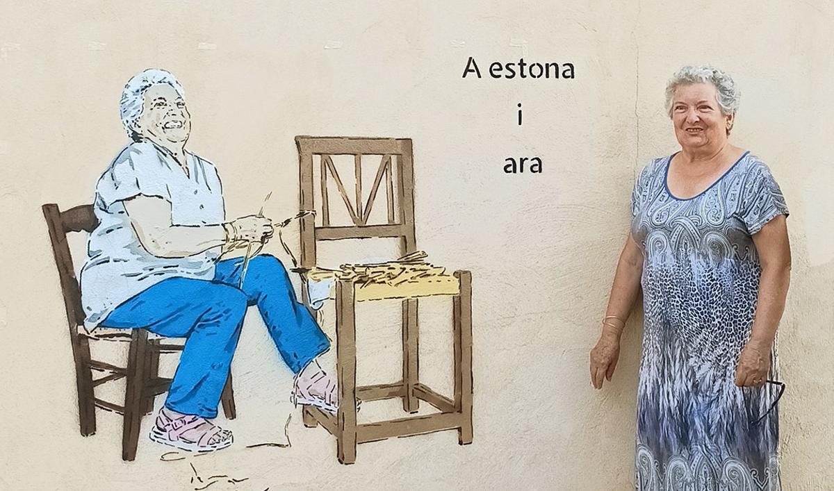 Ilustración de una vecina en S'arracó, Mallorca