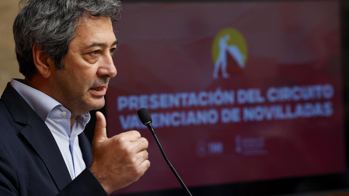Vicente Barrera en la presentación el pasado lunes del I Circuito Valenciano de Novilladas 2024