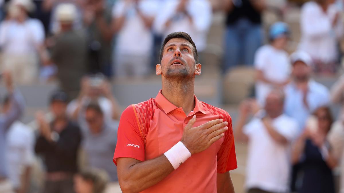 Djokovic, tras ganar a Khachanov en cuartos.