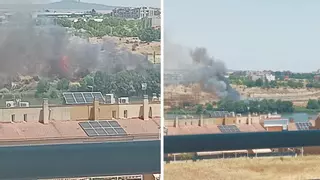 Un incendio cerca de Mérida obliga a detener la circulación de trenes unas horas