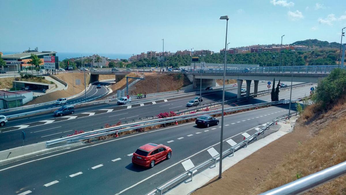 Imagen de los nuevos accessos de la C32 en Mataró Oeste.