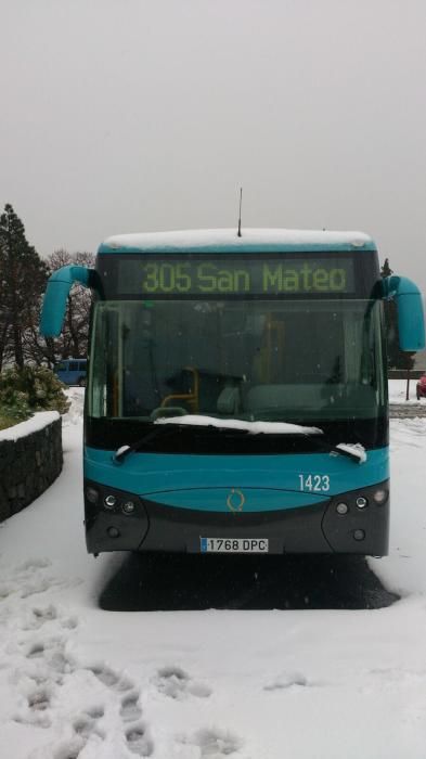 Así nevó en 2016 en la cumbre de Gran Canaria.