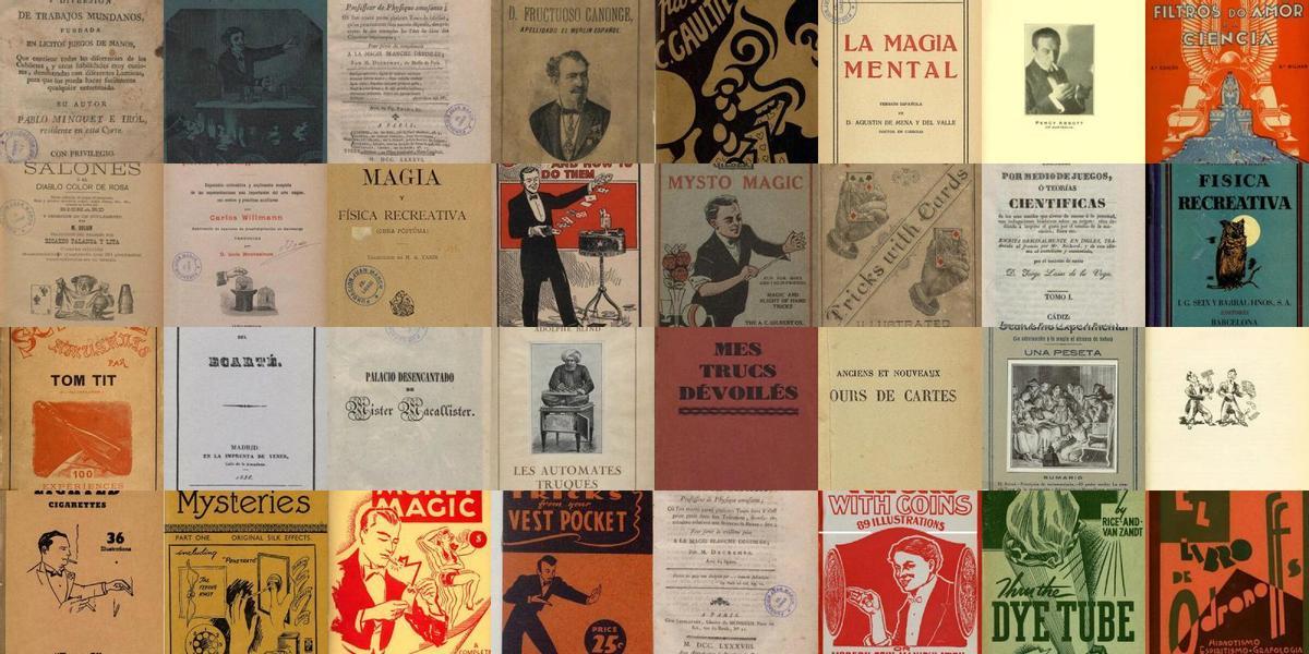 Algunos de los libros de ilusionismo que atesora la Fundación Juan March.