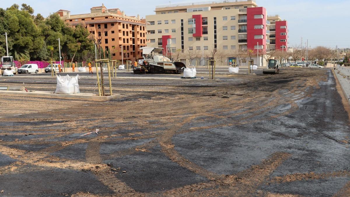 Obras del aparcamiento del l'Hort de Trenor de Torrent.