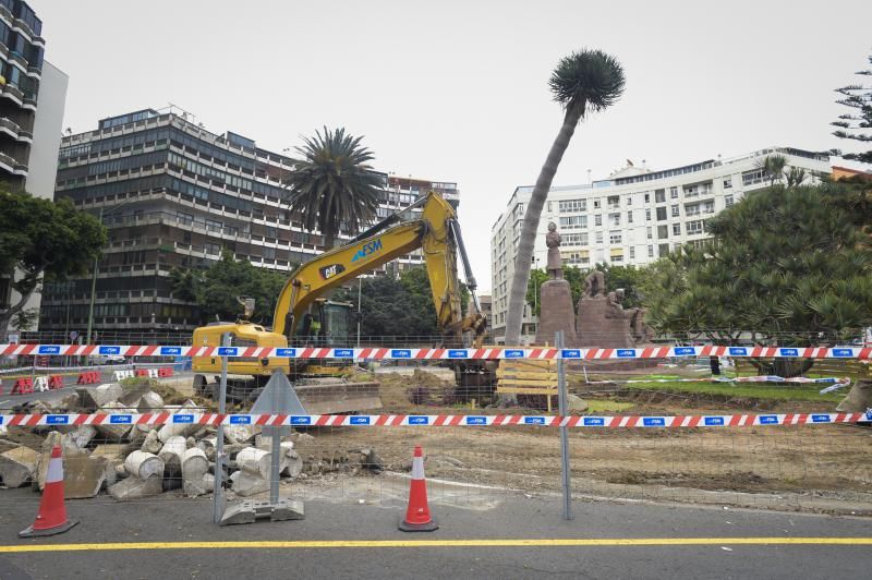 Obras en la Plaza de España