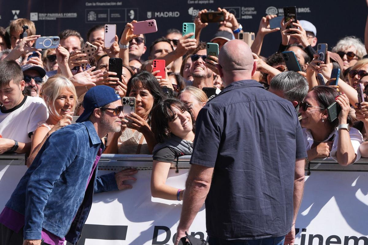 El actor Brad Pitt en San Sebastián.
