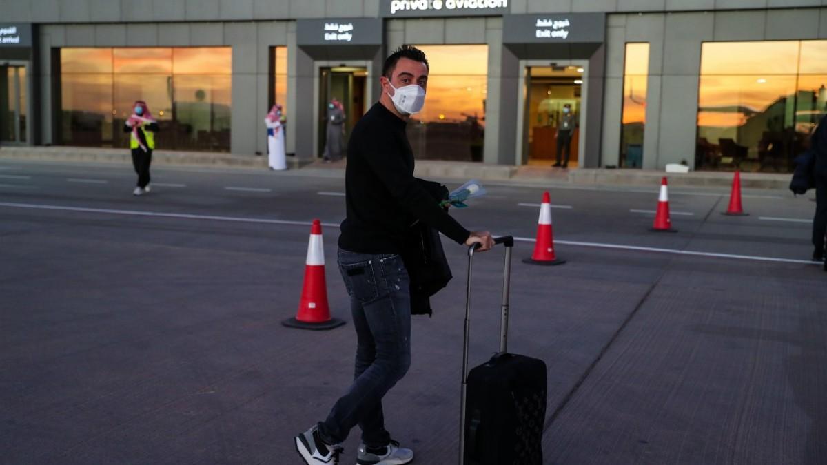 La llegada del FC Barcelona al hotel de Riad