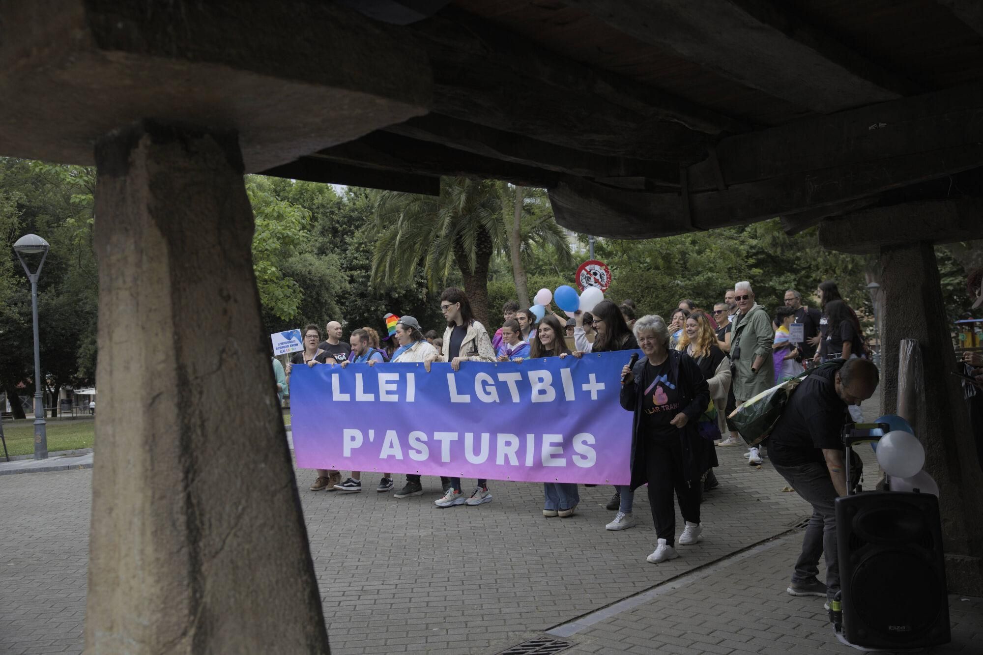 En imágenes: Así fue la manifestación LGTBI de Avilés, con "Santina de Queervadona" incluida