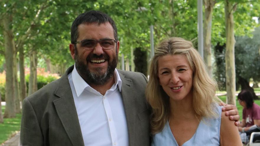 Vicenç Vidal y Yolanda Díaz, este mediodía en Madrid.