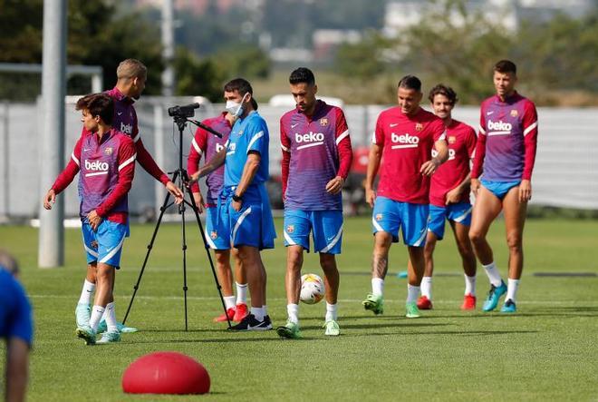 Las mejores imágenes del entrenamiento de hoy del Barça en Alemania