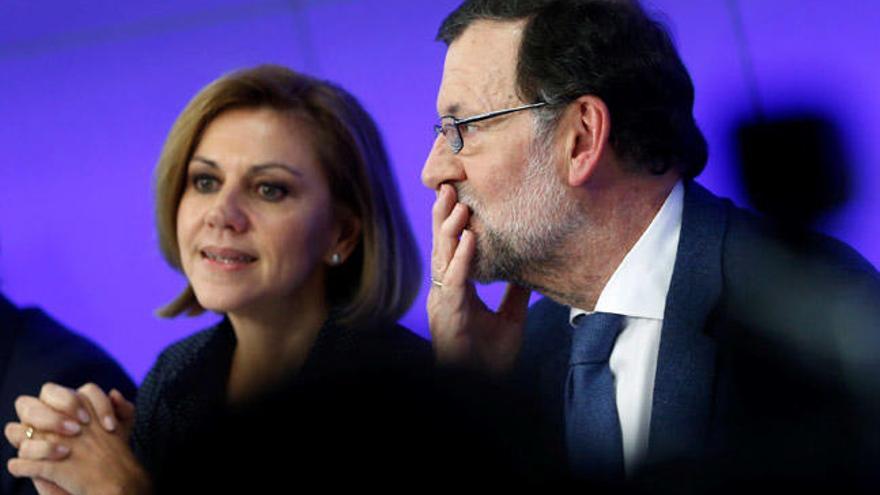 Mariano Rajoy y María Dolores de Cospedal en la Ejecutiva Nacional del Partido Popular // SUSANA VERA