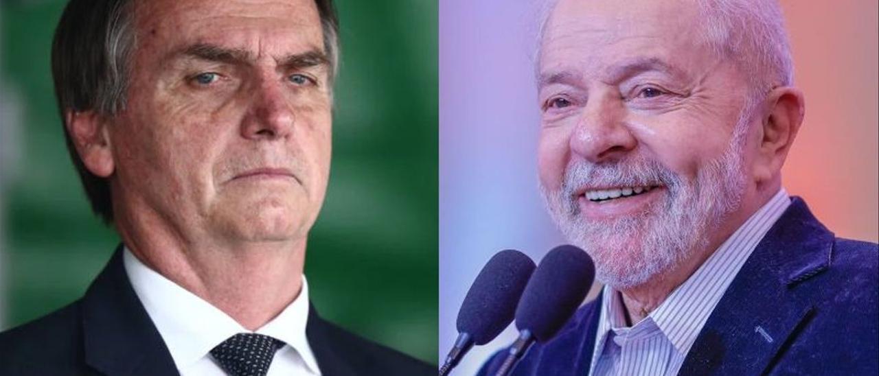 Jair Bolsonaro y Lula da Silva.