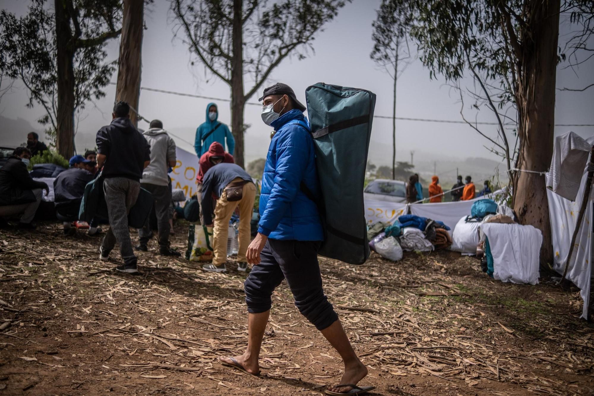 Protestas de los inmigrantes en Las Raíces