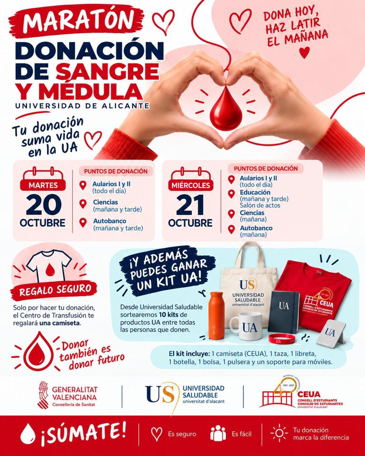 Cartel de la maratón en la UA