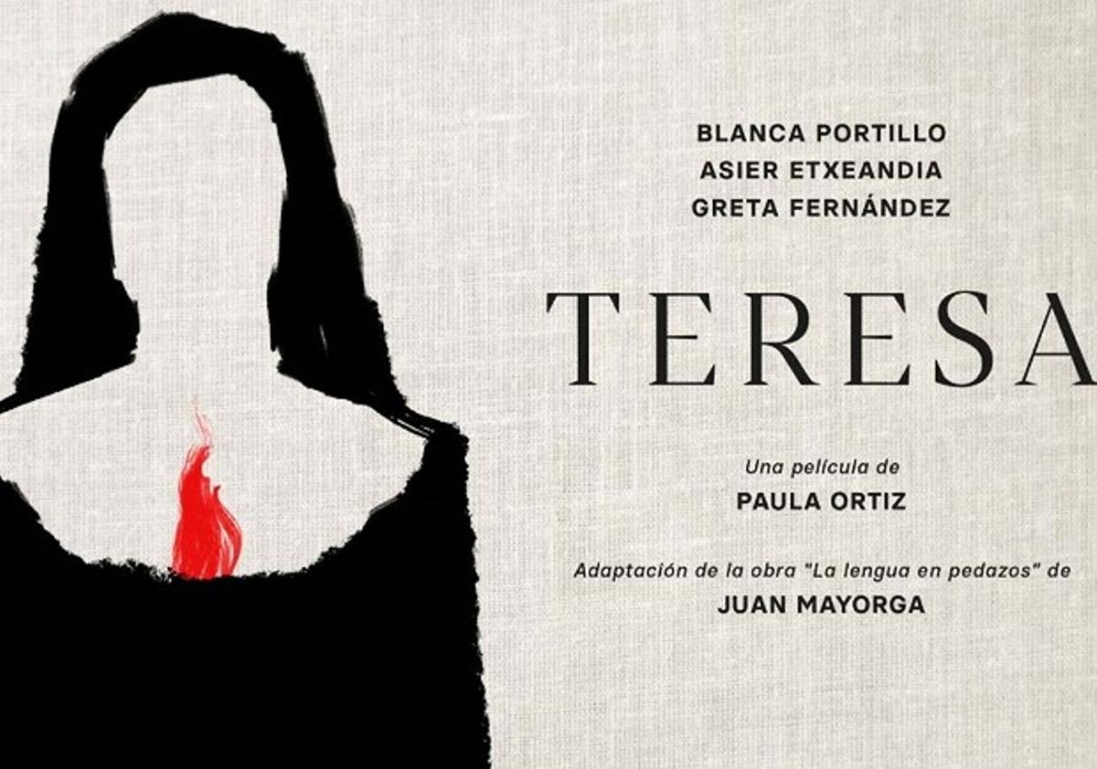 Un cartel promocional sobre la nueva película de Paula Ortiz, 'Teresa'.