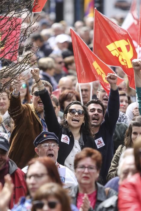 Protesta de pensionistas en Gijón