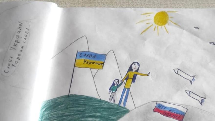 El dibujo de Masha en contra de la guerra en Ucrania.