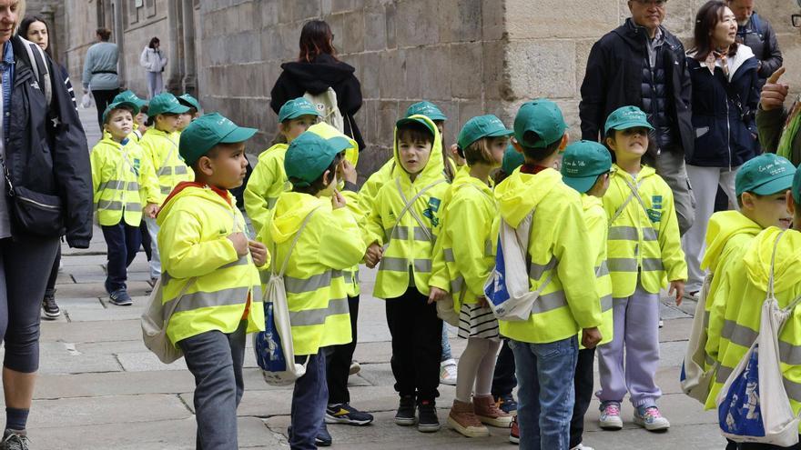 Máis de mil rapaces reivindican en Santiago o uso do galego