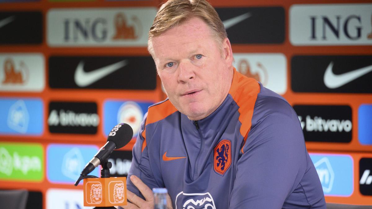 Ronald Koeman, en la última rueda de prensa de Países Bajos.