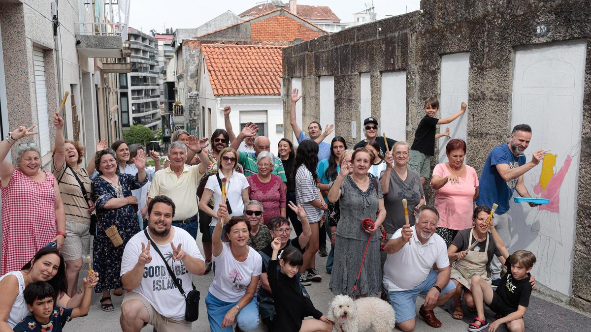 El barrio de Ribadavia se convierte en un museo al aire libre