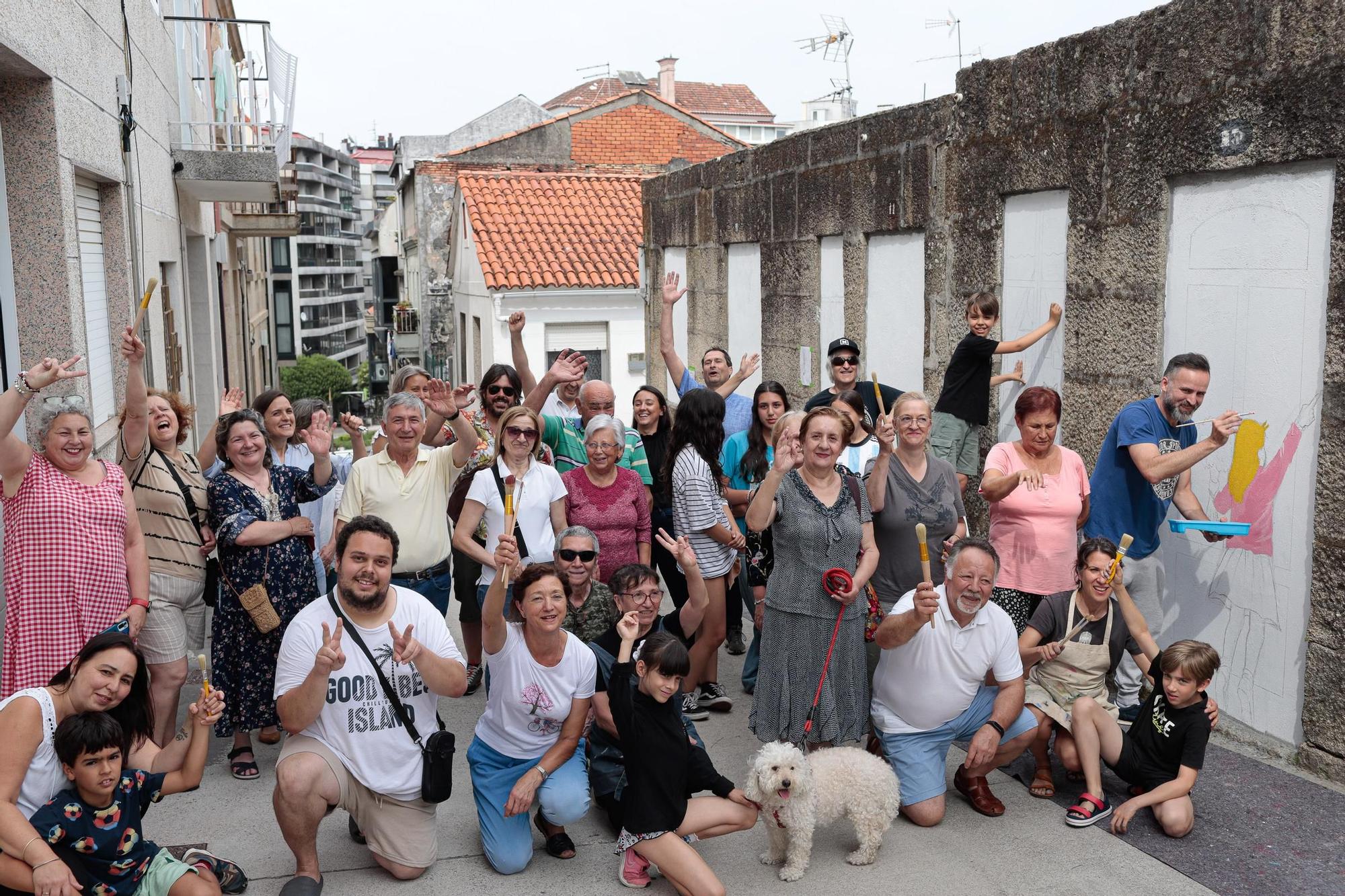 El barrio de Ribadavia se convierte en un museo al aire libre