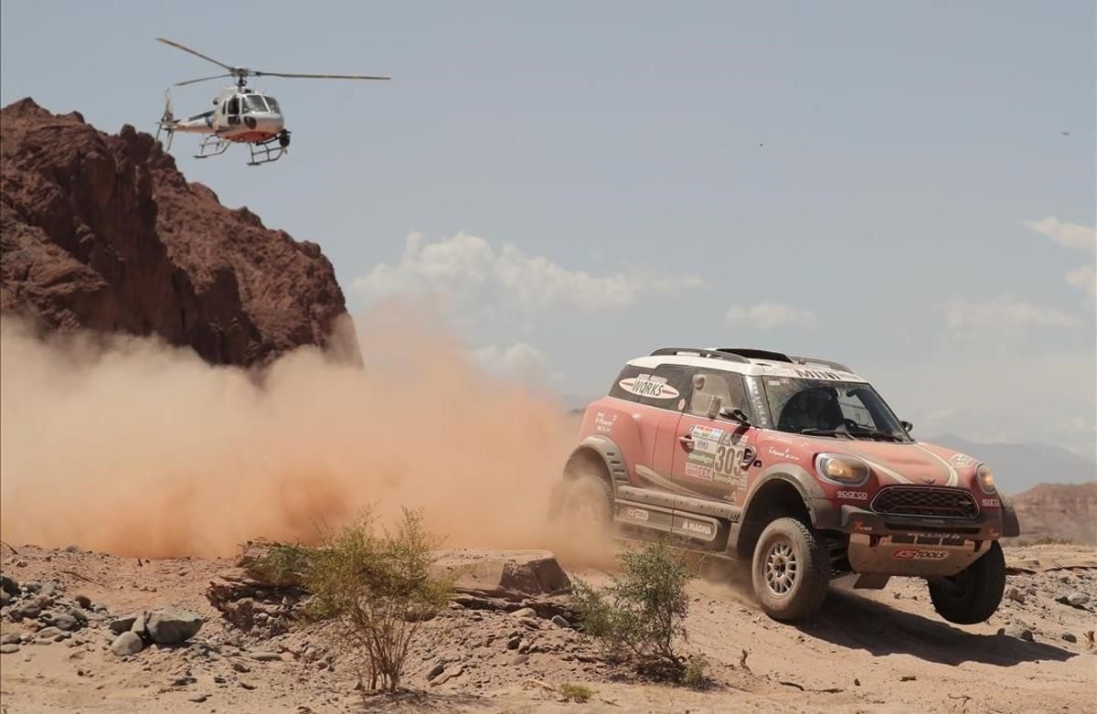 El piloto finlandés, Mikko Hirvonen, durante la tercera etapa del Rally Dakar 2017 entre San Miguel de Tucumán y San Salvador de Jujuy,  México. 