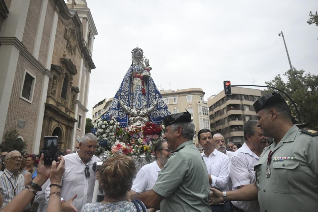 Romería de Murcia: primer tramo del recorrido de la Fuensanta