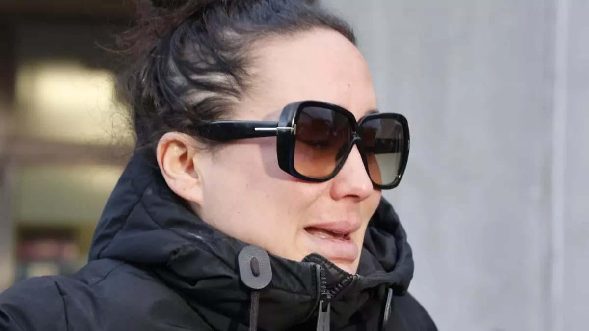 Gloria Costa, hija del carnicero muerto este martes en la Praza de Abastos de Santiago.