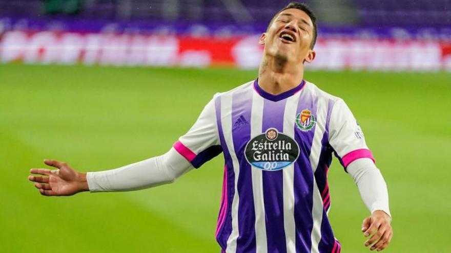 Marco André, en un partido con el Real Valladolid, club propietario del futbolista.  | NOMBRE FEQWIEOTÓGRAFO