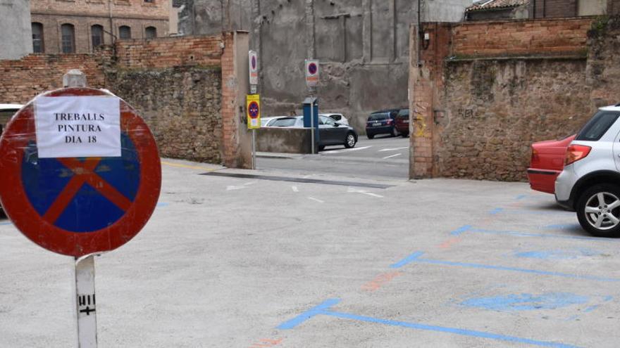 Imatge de l&#039;aparcament del carrer de la Dama