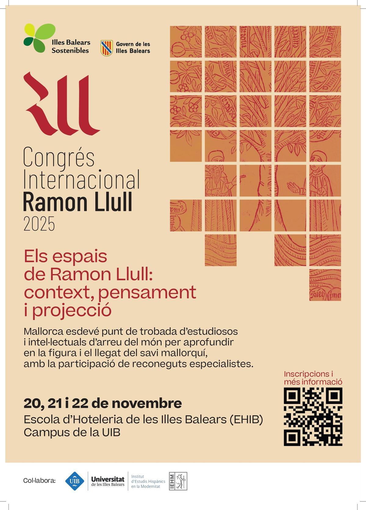 El Congrés Internacional Ramon Llull se celebra al campus UIB del 20 al 22 de novembre.