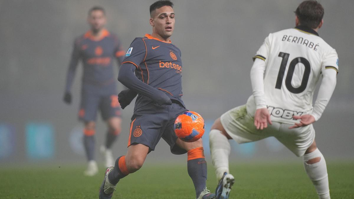 Lautaro, en una acción del partido