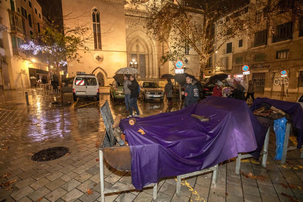 La borrasca Gloria estropea la Revetla de Sant Sebastià