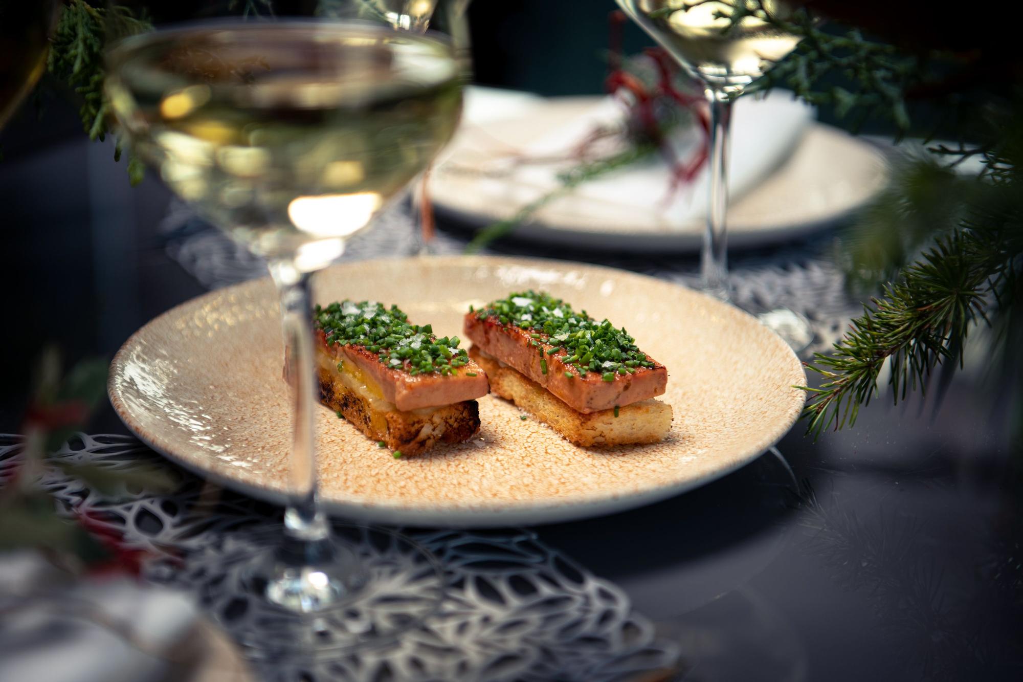 Brioche de foie micuit en Ginkgo Restaurante &amp; Sky Bar