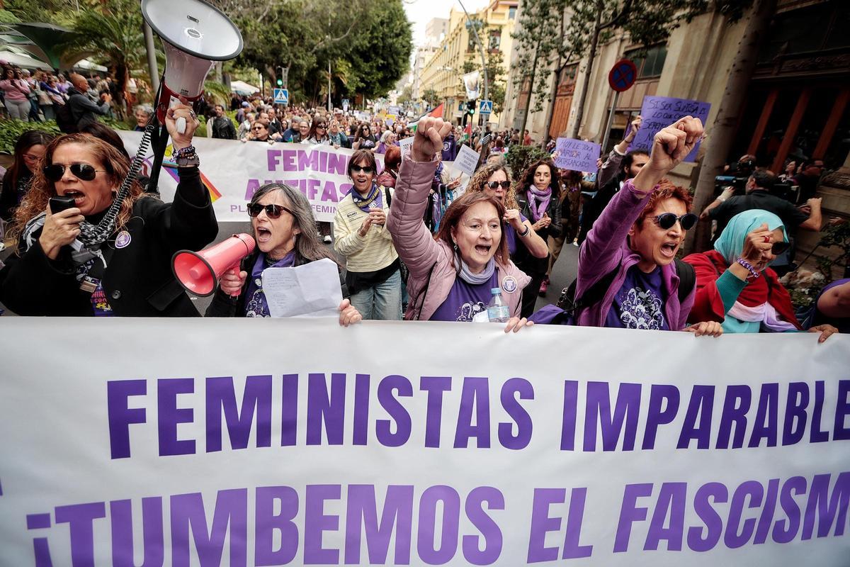 8M en Tenerife: la manifestación del Día de la Mujer, en imágenes
