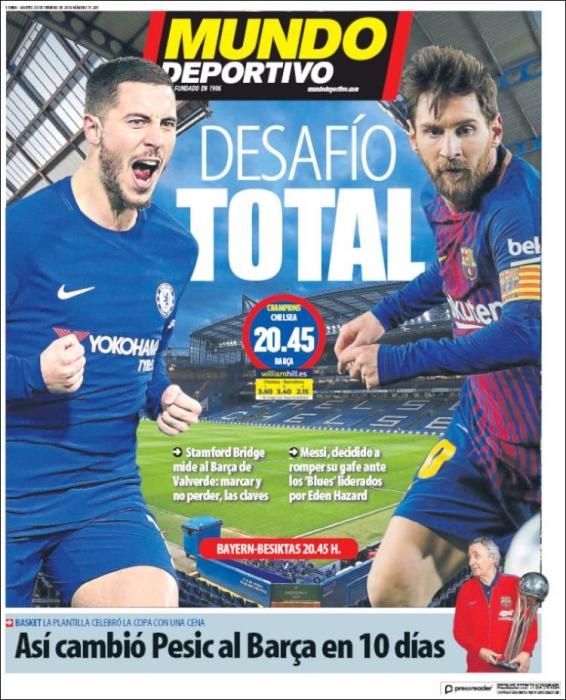 Portadas deportivas del martes 20 de febrero