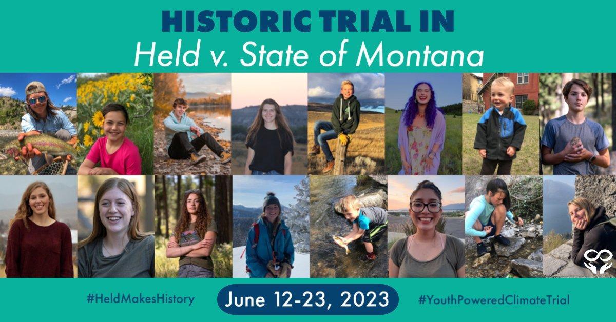Los protagonistas de la demanda judicial contra el Estado de  Montana.