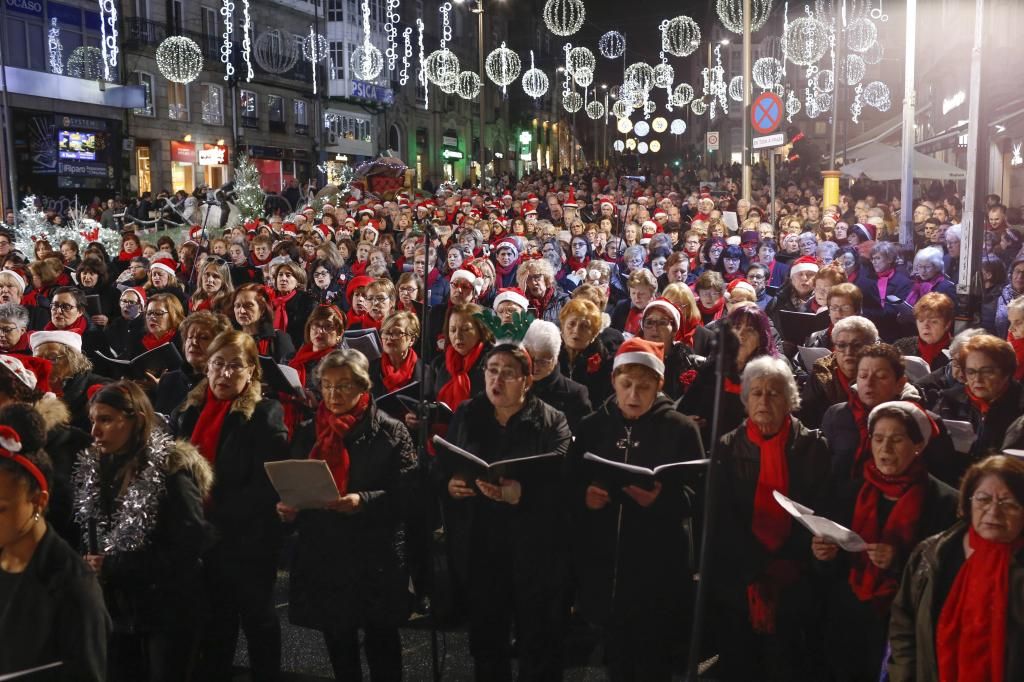 El año que los vigueses vivieron masivamente la Navidad