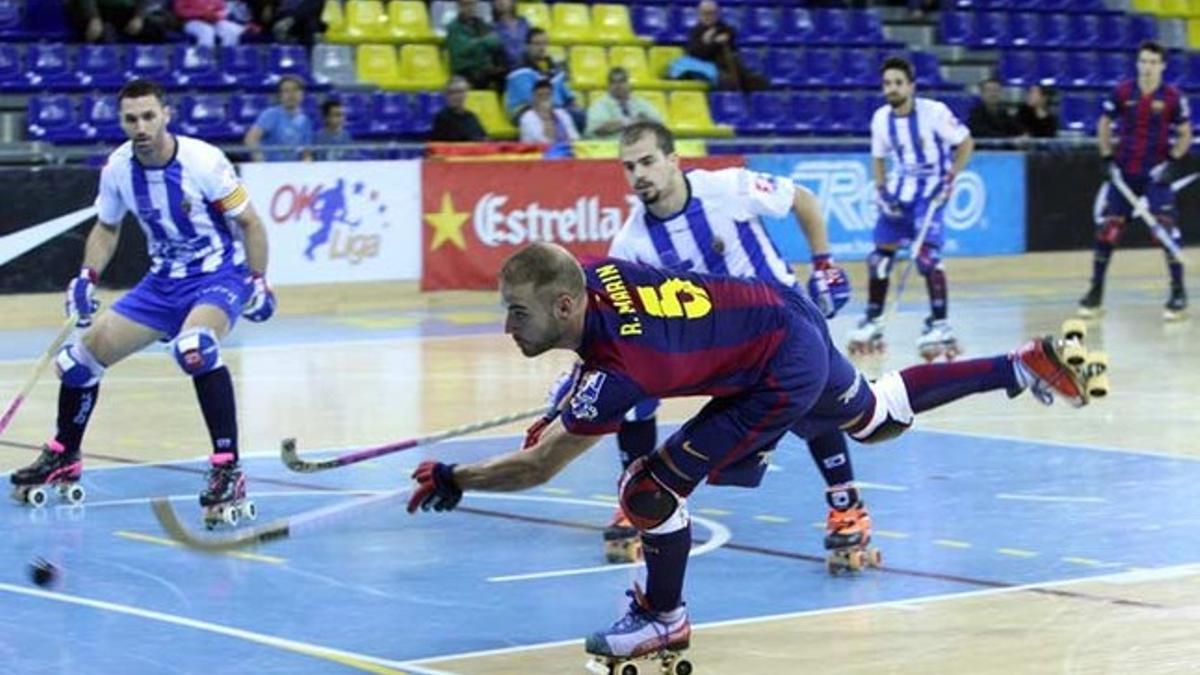 Raúl Marín marcó dos goles en la victoria frente al Manlleu