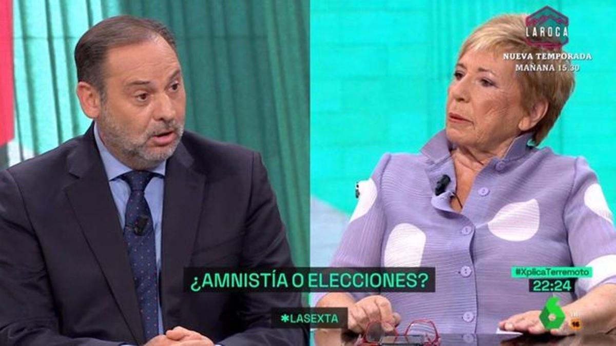 Celia Villalobos y Jose Luis Ábalos en ’laSexta Xplica’.